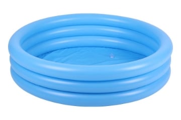 PISCINA GONFIABILE TONDA CON BASE ADATTO PER OGNI ETÀ MATERIALE IN PVC COLORE BLU 100 CM OKX