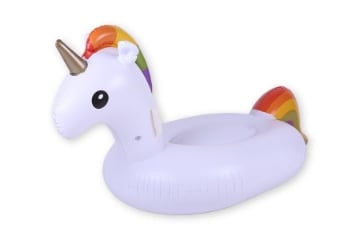 UNICORNO GONFIABILE 0,2MM CON FANTASIA ARCOBALENO MATERIALE IN PVC 145X95X85 CM 
