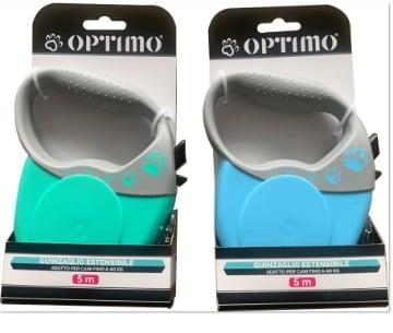 OPTIMO GUINZAGLIO ESTENSIBILE ADATTO PER CANI FINO A 40 KG IN COLORAZIONE ASSORTITA 5M OKX