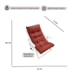 POLTRONA RELAX COMODONA TELAIO BIANCO TINTA UNITA BORDEAUX, VINACCIA IN LEGNO 3 POSIZIONI