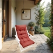 POLTRONA RELAX COMODONA TELAIO BIANCO TINTA UNITA BORDEAUX, VINACCIA IN LEGNO 3 POSIZIONI