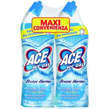 ACE WC GEL BREZZA MARINA PROTEGGE A LUNGO DAI CATTIVI ODORI AIUTA A PREVENIRE LE INCROSTAZIONI 2X 700 ML