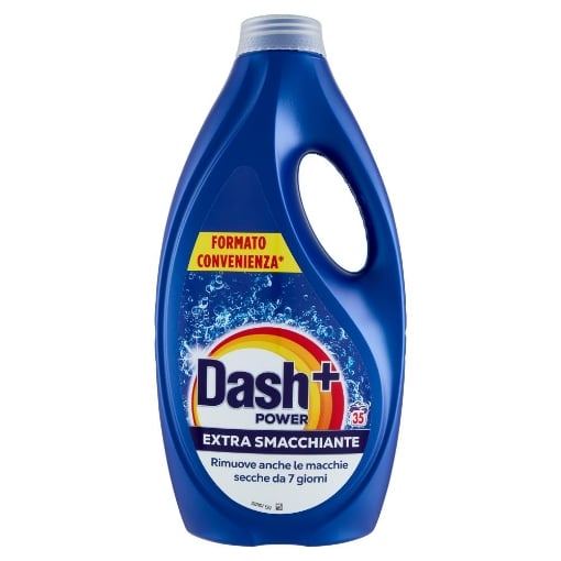 DASH POWER + EXTRA SMACCHIANTE RIMUOVE ANCHE LE MACCHIE SECCHE DA 7 GIORNI 35 LAVAGGI FORMATO CONVENIENZA 1800 ML OKX