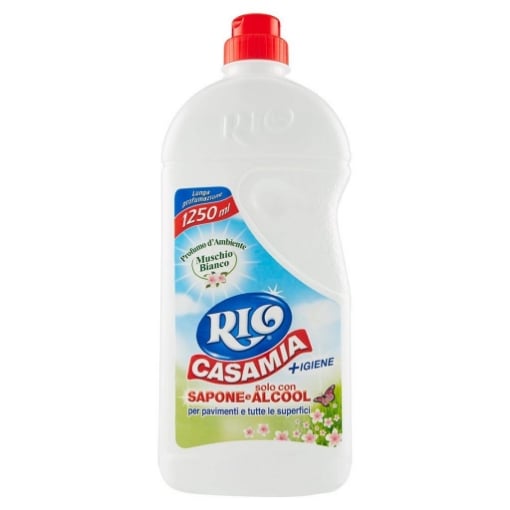 RIO CASAMIA 1250 ML PROFUMO D'AMBIENTE MUSCHIO BIANCO + IGIENE SOLO CON ALCOOL E SAPONE PER PARIVMENTI E SUPERFICI OKX