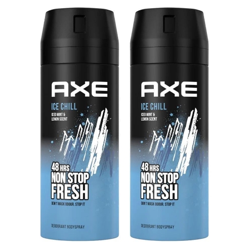 AXE ICE CHILL DEO SPRAY MENTA GHIACCIATA E PROFUMO DI LIMONE 48 ORE DI FRESCHEZZA ININTERROTTA 150 ML X2 
