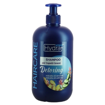 HYDRA VIVA + SHAMPOO PER CAPELLI GRASSI DETOXING ESTRATTO DI ZENZERO E CETRIOLO 750 ML OKX