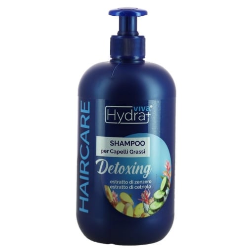 HYDRA VIVA + SHAMPOO PER CAPELLI GRASSI DETOXING ESTRATTO DI ZENZERO E CETRIOLO 750 ML OKX