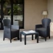 MAURY'S AKITA SALOTTO DA GIARDINO ANTRACITE  CON CUSCINI 3 PZ 