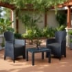 MAURY'S AKITA SALOTTO DA GIARDINO ANTRACITE  CON CUSCINI 3 PZ 