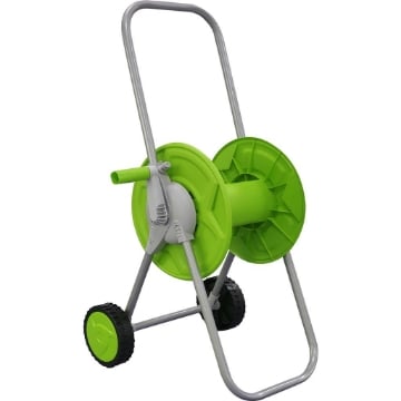 CARRELLO PER IRRIGAZIONE CON CARRELLO AVVOLGITUBO IN ACCIAIO ZINCATO CON RUOTE OKP
