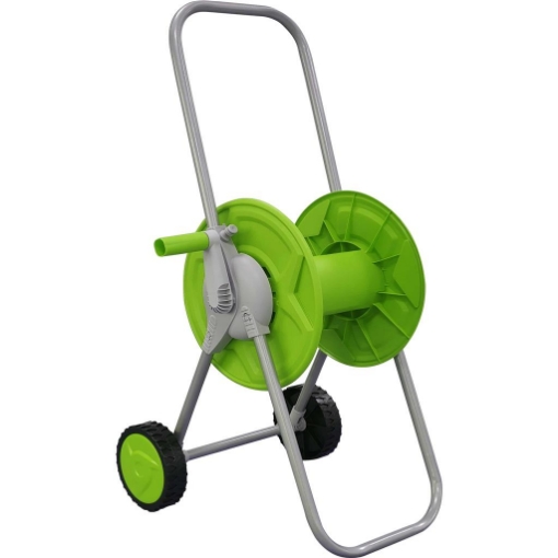 CARRELLO PER IRRIGAZIONE CON CARRELLO AVVOLGITUBO IN ACCIAIO ZINCATO CON RUOTE OKP