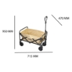 CARRELLO PIEGHEVOLE DA TRASPORTO DIMENSIONI CESTELLO 620X390X240 MM PORTATA 120KG LEGGERO TELAIO IN ACCIAIO OKP