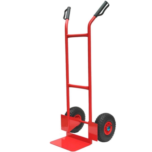 CARRELLO PORTAPACCHI IN ACCIAIO PIATTAFORMA 35X20 MAX 200 KG 200KG - APERTO 110X53X48 RUOTE PNEUMATICHE 26 CM OKP