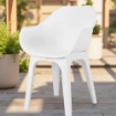 GHIBLI SEDIA POLTRONA IN PLASTICA 55 X 50,5 X H81 CM BIANCA