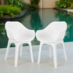 GHIBLI SEDIA POLTRONA IN PLASTICA 55 X 50,5 X H81 CM BIANCA