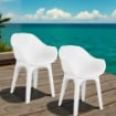 GHIBLI SEDIA POLTRONA IN PLASTICA 55 X 50,5 X H81 CM BIANCA