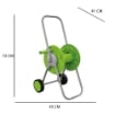 CARRELLO PER IRRIGAZIONE CON CARRELLO AVVOLGITUBO IN ACCIAIO ZINCATO CON RUOTE OKP