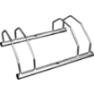 RASTRELLIERA PORTABICI 2 POSTI IN ACCIAIO ZINCATO 42X30X21 CM OKP