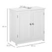 Mobile Sottolavabo a 2 Ante con Ripiano Regolabile e Intaglio a U, 60x30x60 cm, Bianco