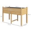 ORTO RIALZATO CON 2 FORI DI DRENAGGIO E SACCA IN TESSUTO NON TESSUTO IN LEGNO DI ABETE 115X55X80 CM