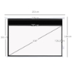 TELO PROIETTORE 100 POLLICI CON TELECOMANDO IN PVC E METALLO 247X7.5X168 CM BIANCO