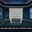 TELO PROIETTORE 100 POLLICI CON TELECOMANDO IN PVC E METALLO 247X7.5X168 CM BIANCO