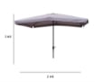 MAURY'S OMBRELLONE DA GIARDINO RETTANGOLARE 3 X 2 MT IN COLORE GRIGIO
