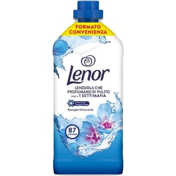 LENOR AMMORBIDENTE LENZUOLA CHE PROFUMANO DI PULITO FINO A 1 SETTIMANA FRAGRANZA RISVEGLIO PRIMAVERILE 87 LAVAGGI 1,827 L 