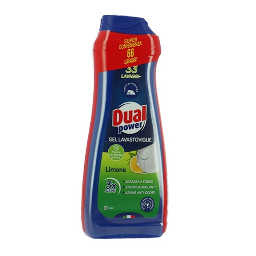 DUAL POWER  BIPACCO GEL LAVASTOVIGLIE LIMONE 2X33 LAVAGGI (2X600ML)