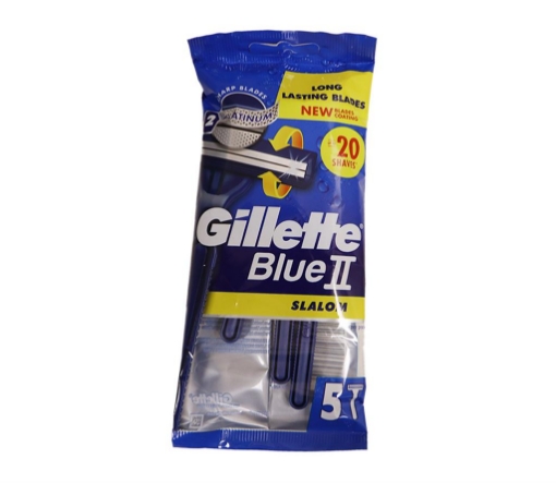 GILLETTE BLU II SLALOM 5 RASOI IMPUGNATURA FACILE LAME DI LUNGA DURATA OKX