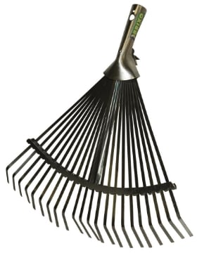 RASTRELLO PER PRATO 22 DENTI IN ACCIAIO AL CARBONIO ZINCATO AGEVOLE REGOLAZIONE 44 CM OKX