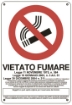 CARTELLO SEGNALETICO VIETATO FUMARE IN PVC SCRIVIBILE CON PENNARELLO 30X20 CM 