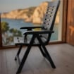 MAURY'S POLTRONA PIEGHEVOLE YUMA  IN RESINA A 5 POSIZIONI IN COLORE NERO 60 X 61 X 109 CM