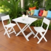 SET CAMPING 2 SEDIE BIRKI + 1 TAVOLO TEVERE COLORE BIANCO