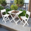 SET CAMPING 2 SEDIE BIRKI + 1 TAVOLO TEVERE COLORE BIANCO