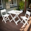 SET CAMPING 2 SEDIE BIRKI + 1 TAVOLO TEVERE COLORE BIANCO