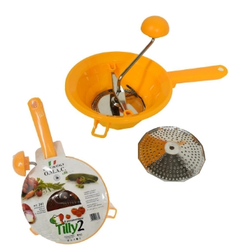 MAURY'S PASSAVERDURA TILLY 2 DISCHI DA 20 CM COLORE ARANCIONE IN PLASTICA CON COMPONENTI IN METALLO 