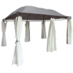 OK GAZEBO GREY IN ACCIAIO 3X4MT CON TELI LATERALI ARREDAMENTO GIARDINO ESTERNO