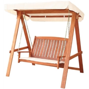 IMPRESSION DONDOLO IN LEGNO MASSELLO TRATTATO CON TETTUCCIO 166X123XMIN16-MAX178