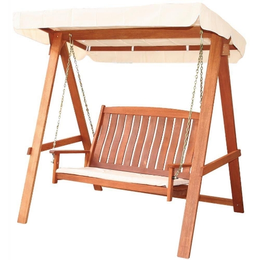 IMPRESSION DONDOLO IN LEGNO MASSELLO TRATTATO CON TETTUCCIO 166X123XMIN16-MAX178