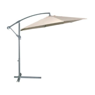 OK OMBRELLONE IN ALLUMINIO CON PALO LATERALE E DOPPIO TETTO 3 X 3 METRI BEIGE