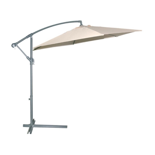 OK OMBRELLONE IN ALLUMINIO CON PALO LATERALE E DOPPIO TETTO 3 X 3 METRI BEIGE