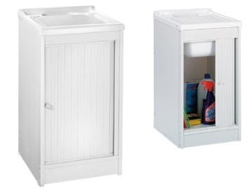 STRONG ROLL MOBILE LAVATOIO IN RESINA 45 X 50 X H84 CM COLORE BIANCO 