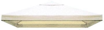 TELO PER GAZEBO TOP CON BORDO ECRU BEIGE 3 X 3