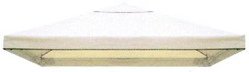 TELO PER GAZEBO TOP CON BORDO ECRU BEIGE 3 X 3