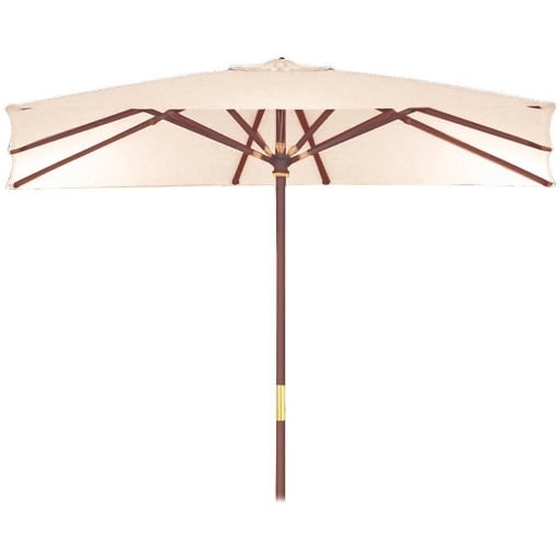 SUN TOP OMBRELLONE CON PALO IN LEGNO E APERTURA A CARRUCOLA 3 X 4 MT BEIGE