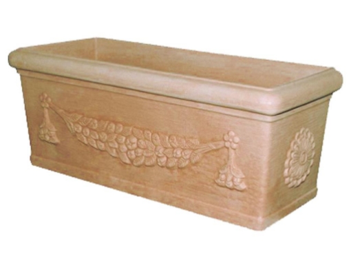 TELCOM LAZIO VASO RETTANGOLARE IN RESINA CON FINITURA IMPRUNETA 50 X 23 X 20 CM