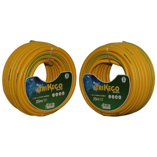 TRIKECO WHITE TUBO DA GIARDINO FLESSIBILE PER IRRIGAZIONE 50 MT 3/4