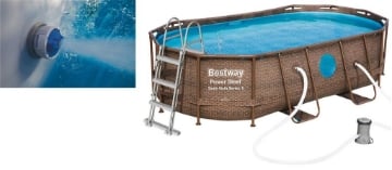 PISCINA OVALE BESTWAY POWER STEEL SWIM VISTA 427 X 250 X H100  CM