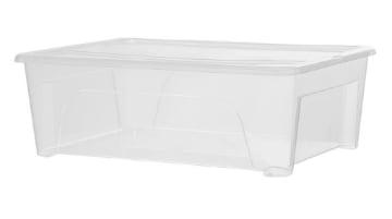 BOX TRASPARENTE MULTIUSO CON COPERCHIO CAPACITÀ 12LT DIMENSIONI 40X30X13CM 